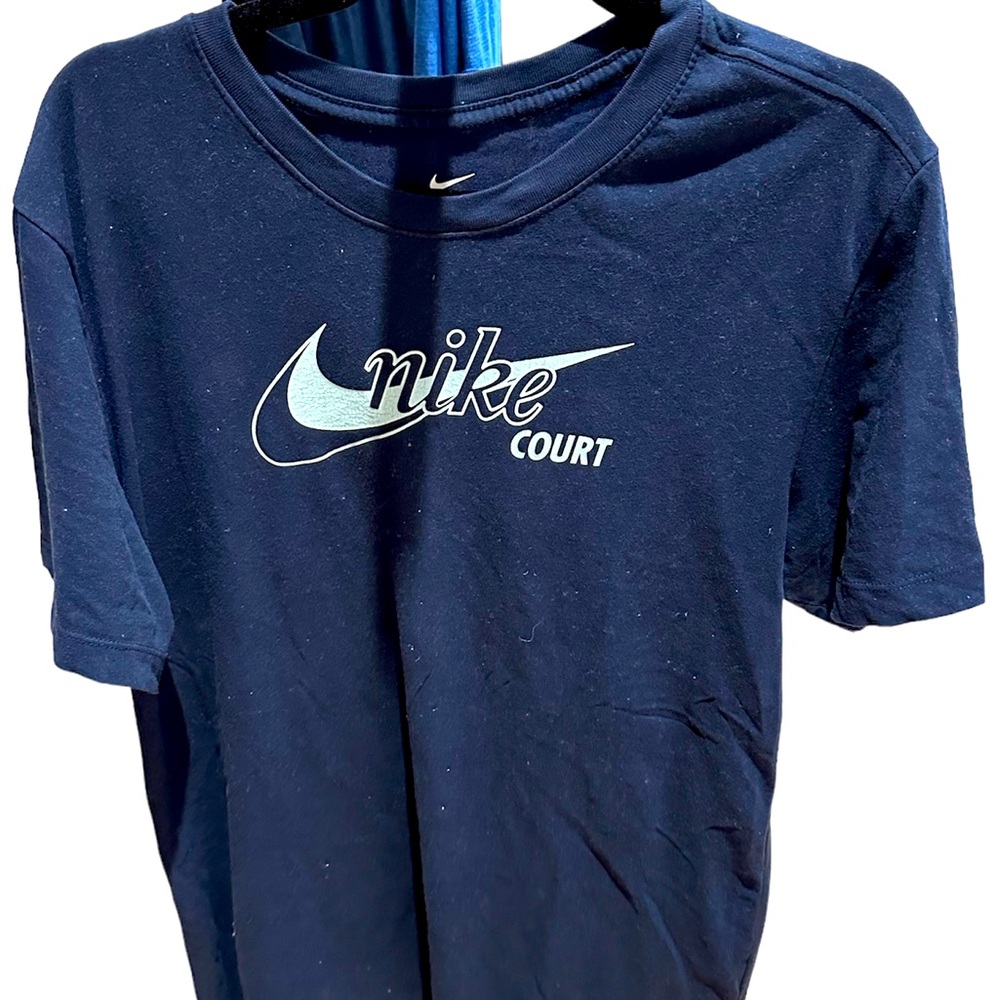 Nike court large t-shirt blue dri-fit